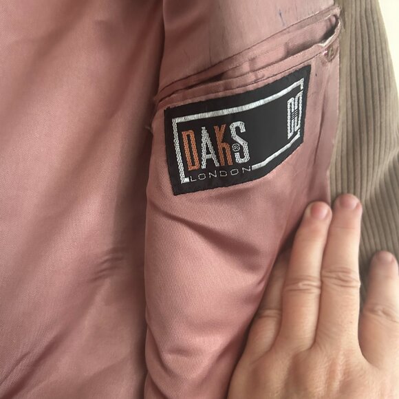 Vintage Daks of London Camel Corduroy Blazer 46R Est Teacher Academia Preppy - Picture 7 of 10